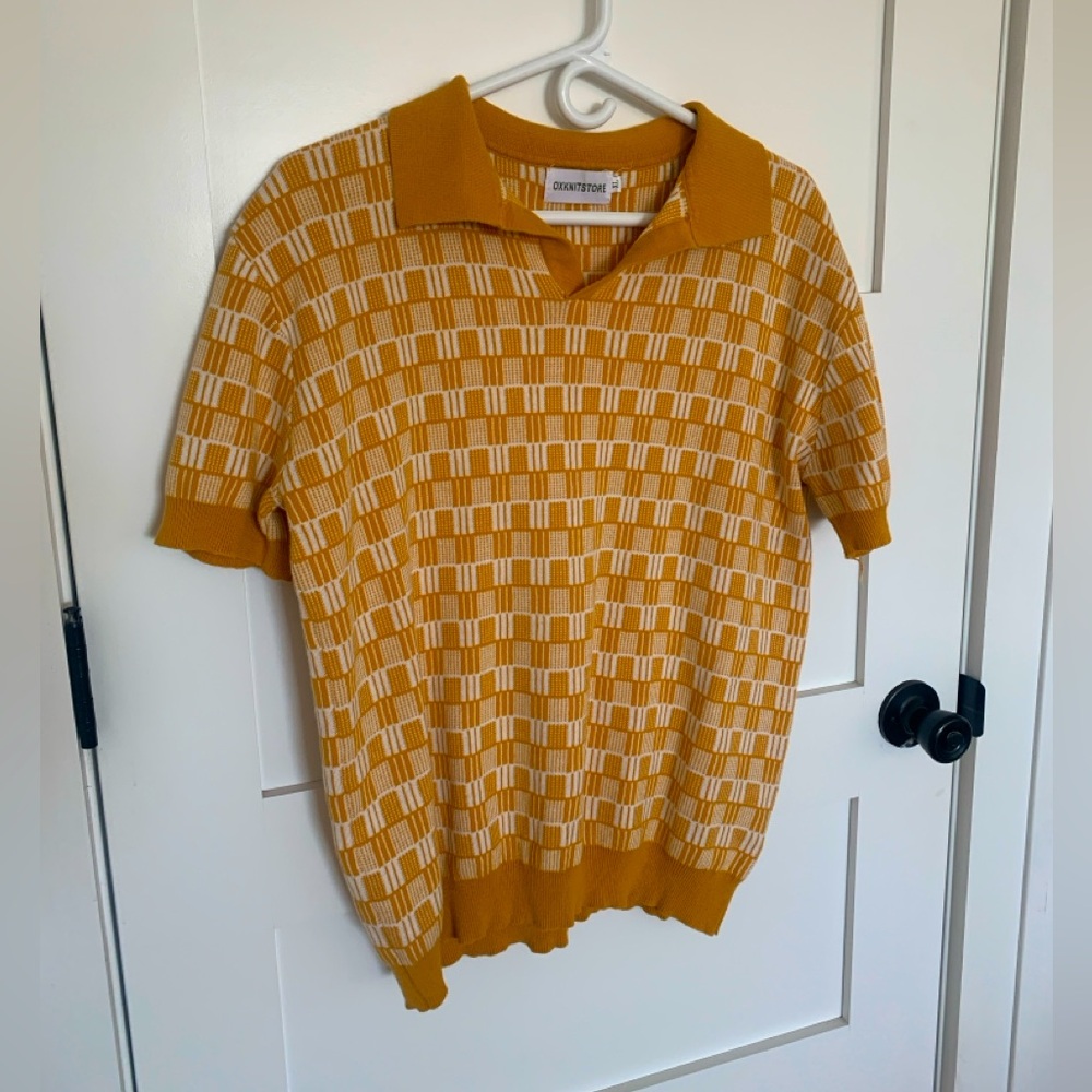 Oxknit Men’s shortsleeved knit shirt, XL